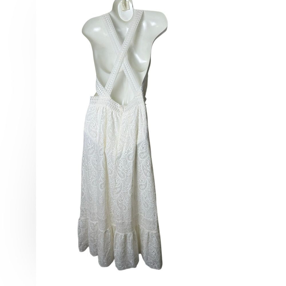 Ba&sh Eyelet Square Neck Open Back Austin Dress - Picture 10 of 14